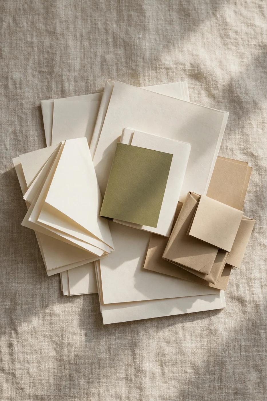 Blank print sheets on a light table